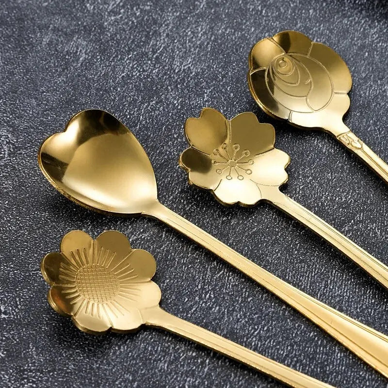 Set of Elegant Stainless Steel Spoons